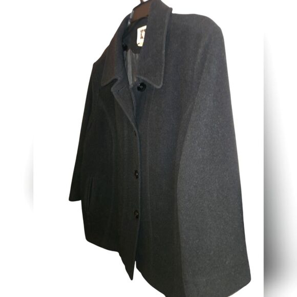 Anne klein wool pea coat black 3x - Picture 4 of 5